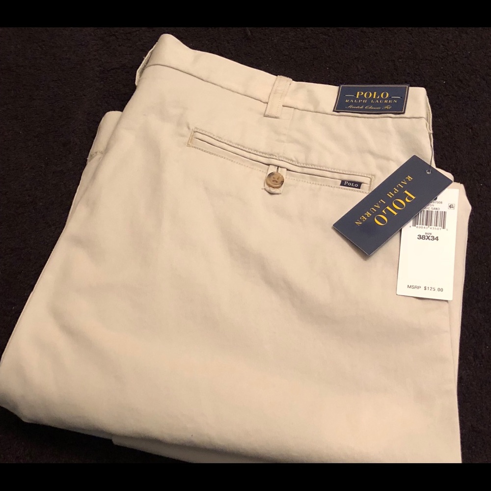 Polo by Ralph Lauren Khakis Size 38x34 NWT $125